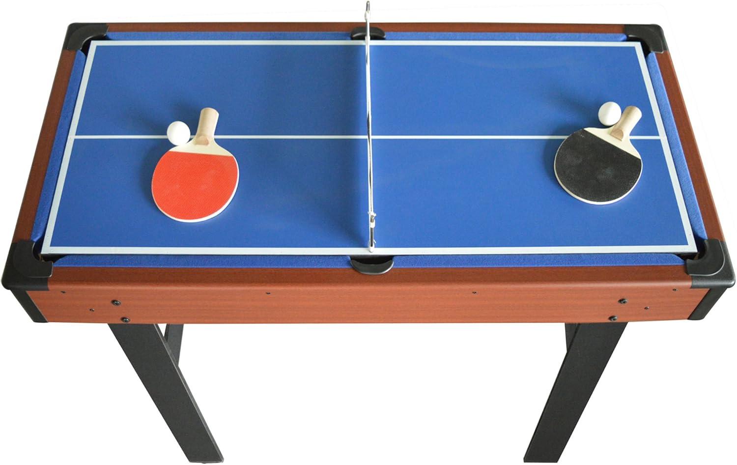 Triad Compact 48" Blue Multi-Game Table with Billiards, Hockey, and Table Tennis