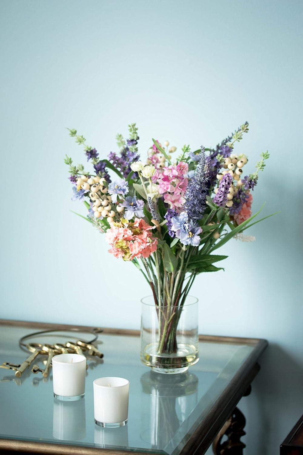 Spring Blossom Hydrangea and Lavender 16" Tabletop Arrangement