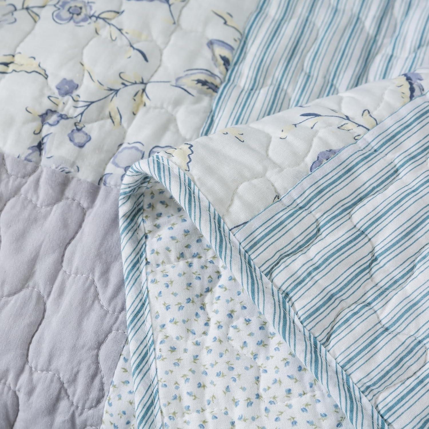 Coastal Patchwork 50" x 60" Cotton Quilted Throw Blanket