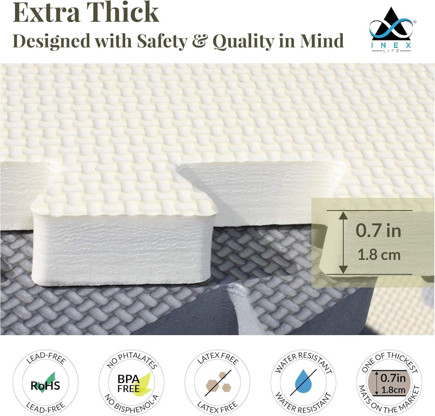 Soft Foam Baby Play Mat | Perfect Playmat for Tummy Time & Crawling - Extra Thick Padded Tiles Protect Infants & Toddlers from Hard Floors - With a Clean, Modern Design You&rsq