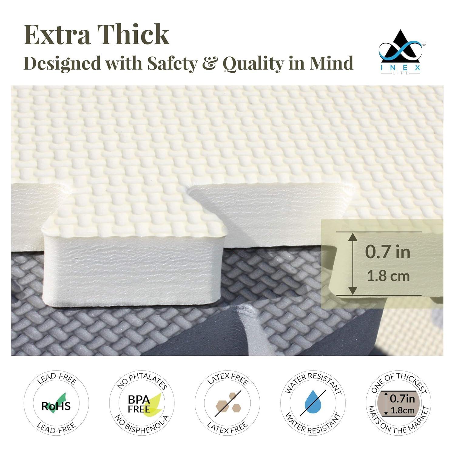 Soft Foam Baby Play Mat | Perfect Playmat for Tummy Time & Crawling - Extra Thick Padded Tiles Protect Infants & Toddlers from Hard Floors - With a Clean, Modern Design You&rsq