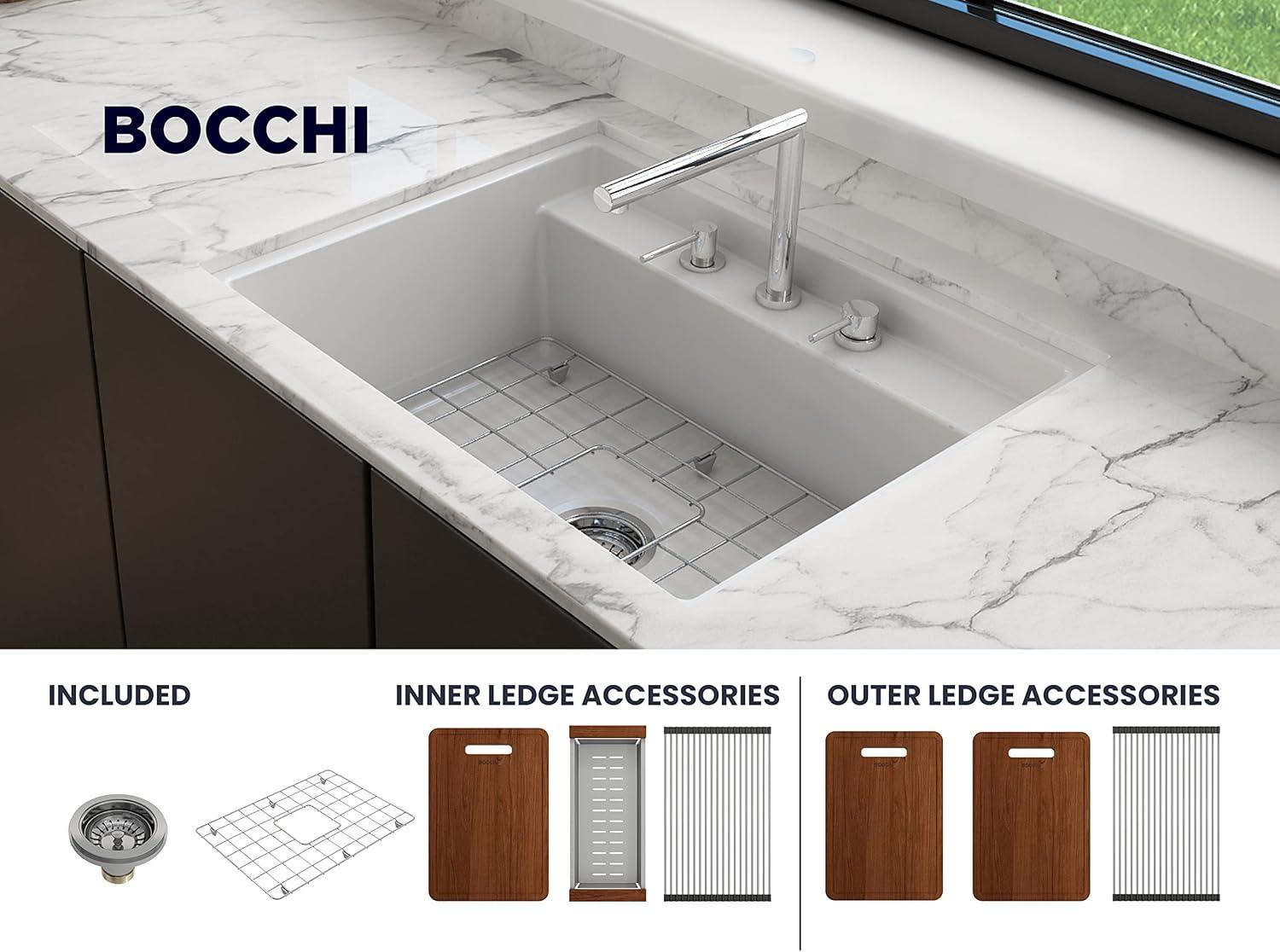 Baveno 27'' L Dual Mount Single Bowl Fireclay Kitchen Sink