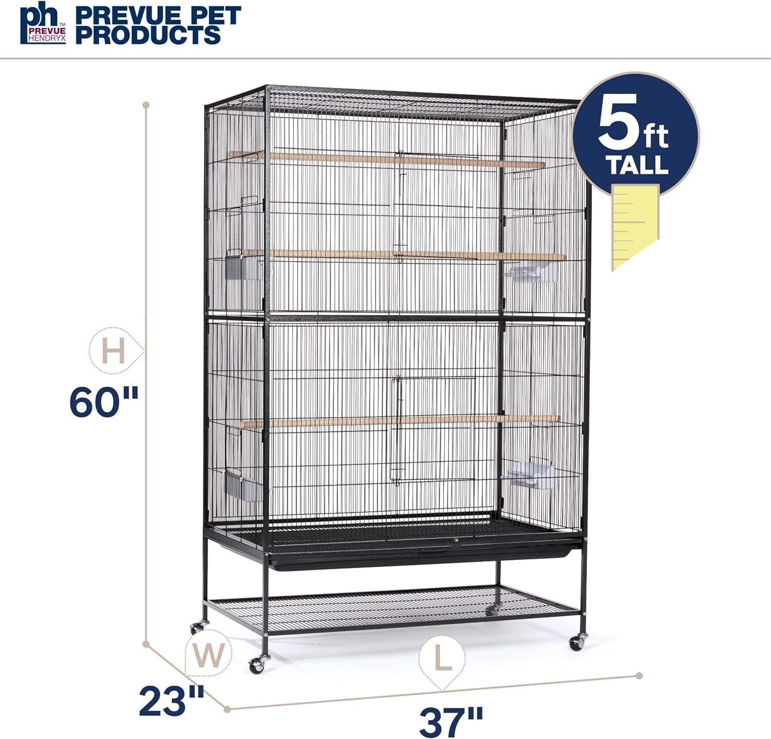 Prevue Pet Products F050 Pet Products Wrought Iron Flight Cage, X-Large, Hammerstone Black