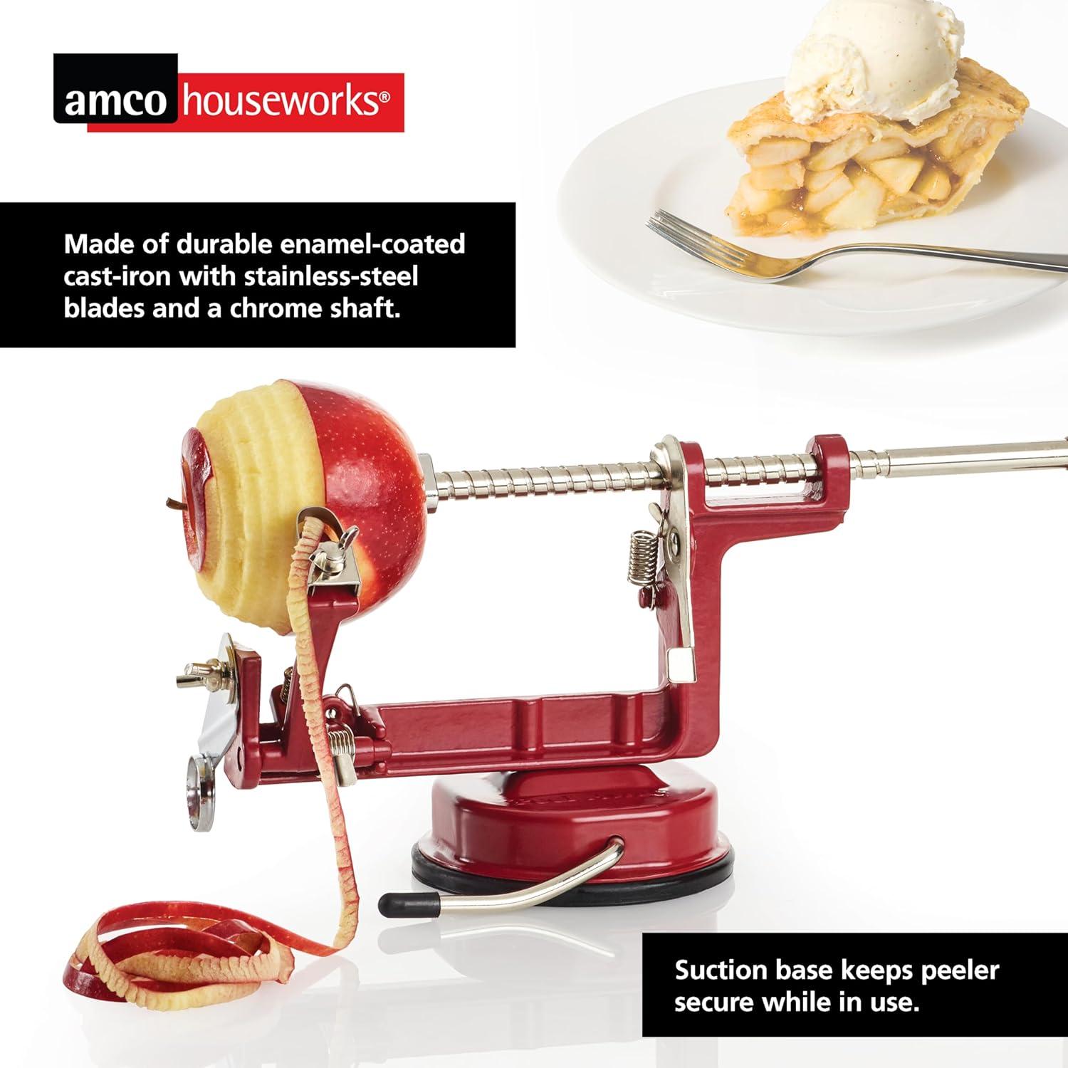 Amco Houseworks Back To Basics Cast Iron Apple/Potato Multi-Peeler with Suction Base