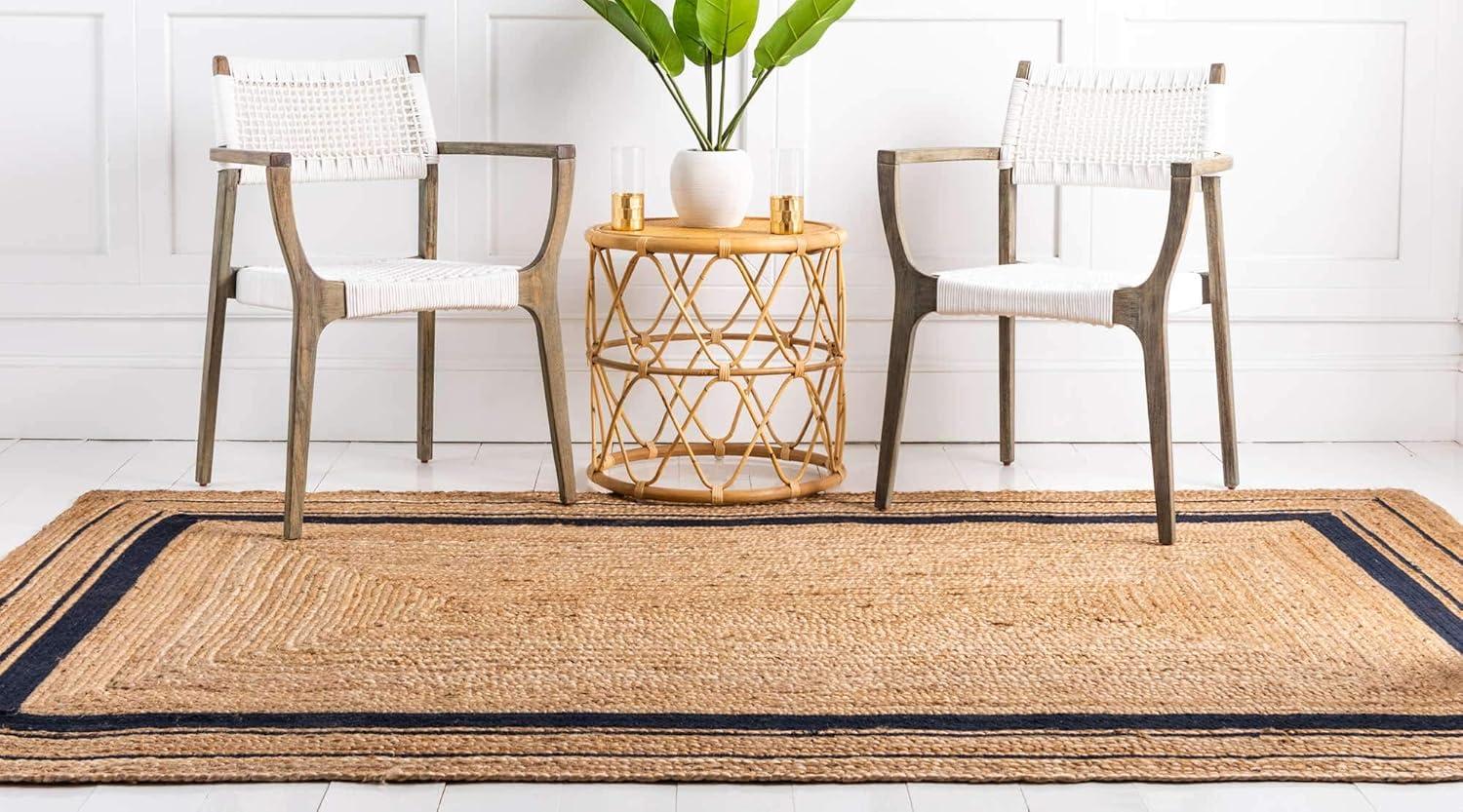 Unique Loom 8' 0 x 10' 0 Gujarat Braided Jute Rectangle Area Rug