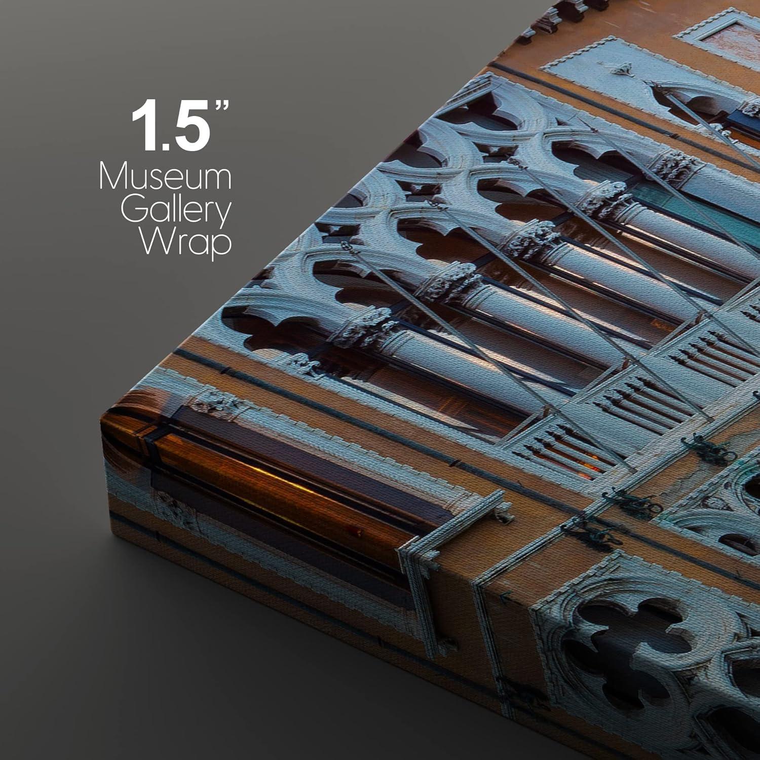 wall26 - 3 Piece Canvas Wall Art - Venice. Image of Grand Canal in Venice, with Santa Maria Della Salute Basilica - Modern Home Art Stretched and Framed Ready to Hang - 16"x24"x3 Panels