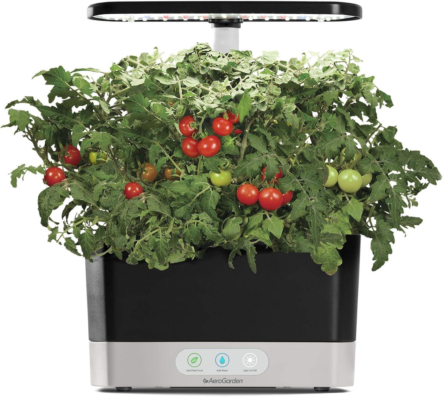 AeroGarden Harvest, Black with Gourmet Herbs Seed Kit