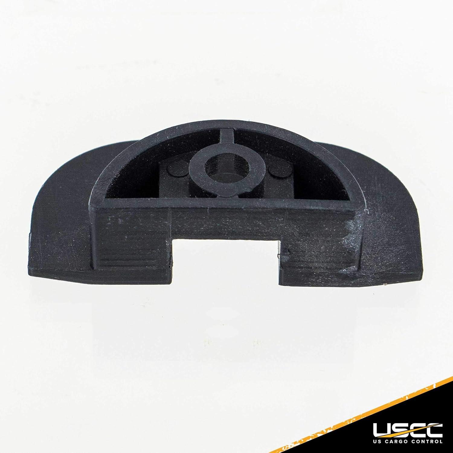 Black Plastic Flanged End Cap for L-Track Rails