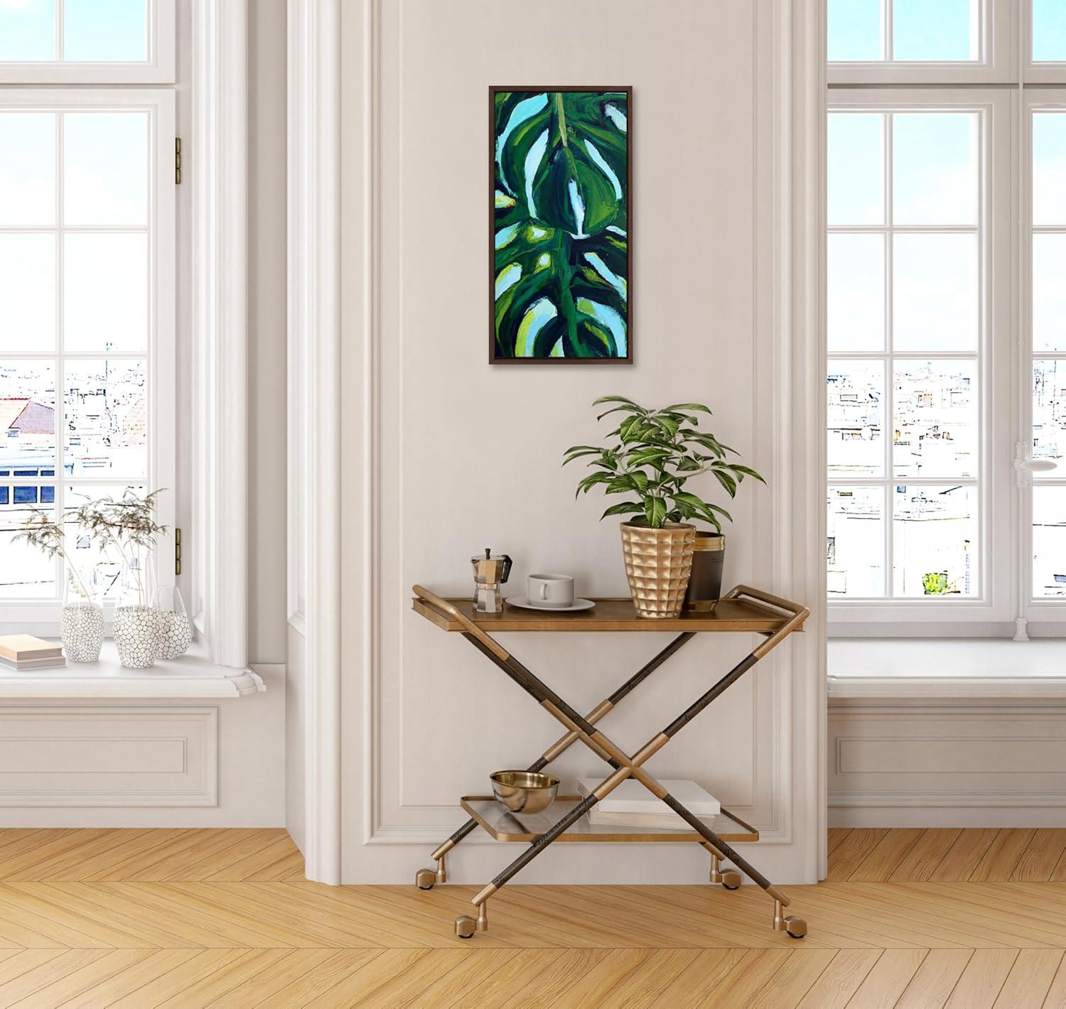 Kate and Laurel Sylvie Blank Framed Canvas Wall Art, 14x26.5 Brown, Modern Empty Canvas for Paint-Your-Own Art, Ready to Paint Premium Canvas Already Framed