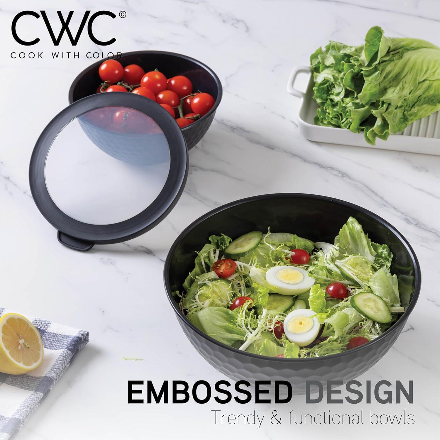 WRIWON 12 Piece Nesting Bowls Set includes 6 Prep Bowls and 6 Lids