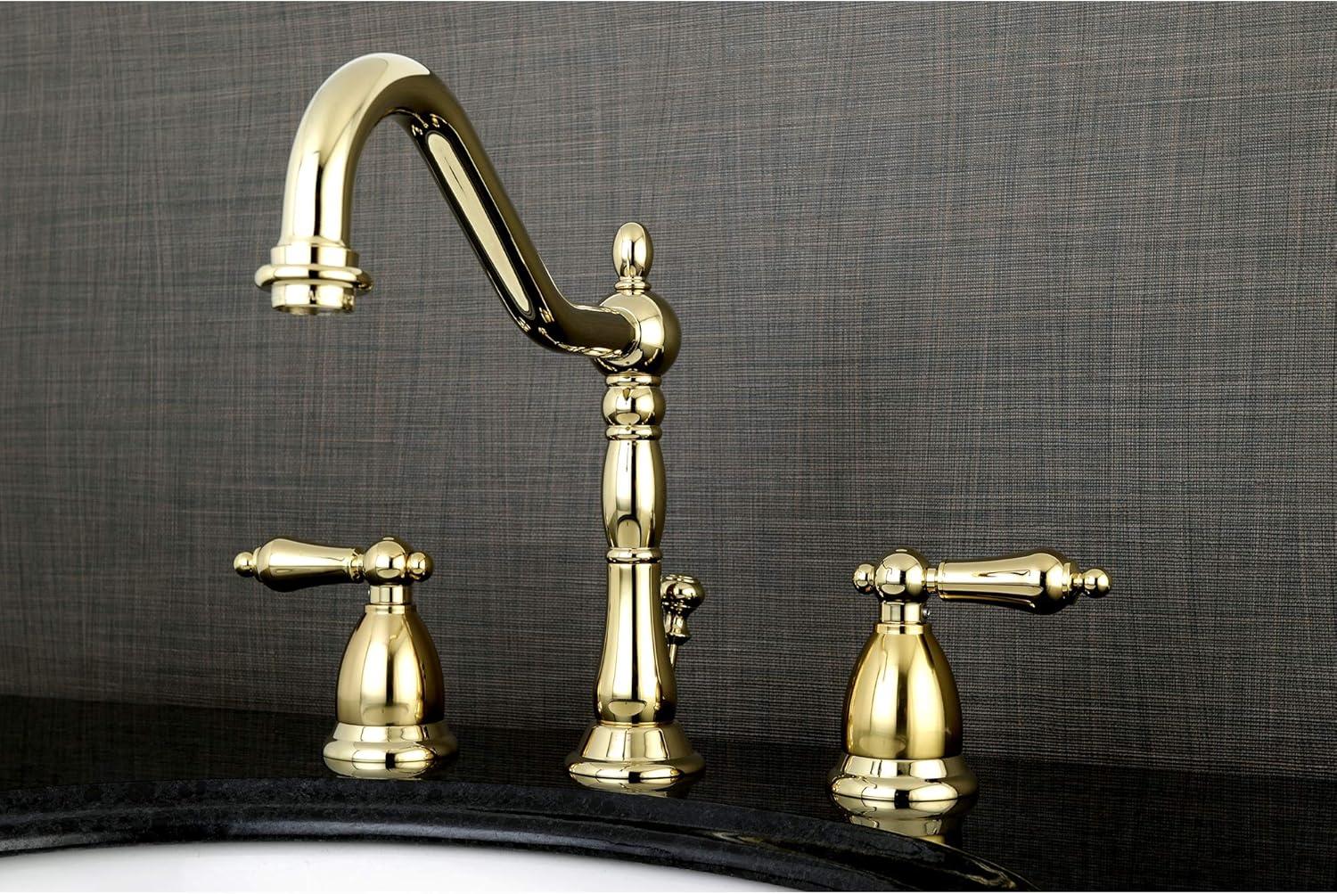 Kingston Brass KS1992AL 8 in. Widespread Bathroom Faucet, Polished Brass