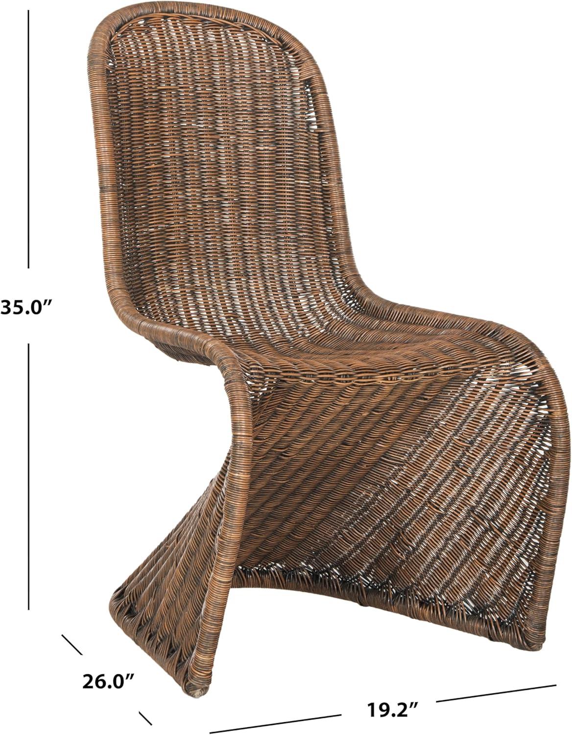 Tana Wicker Side Chair (Set of 2) - SEA8009 - Natural White Wash - Safavieh