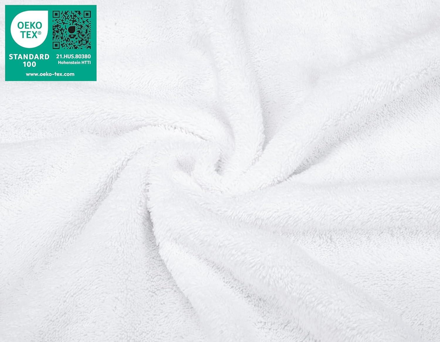 American Soft Linen 4 Pack Washcloth Set, 100% Cotton Washcloth Hand Face Towels for Bathroom and Kitchen, White