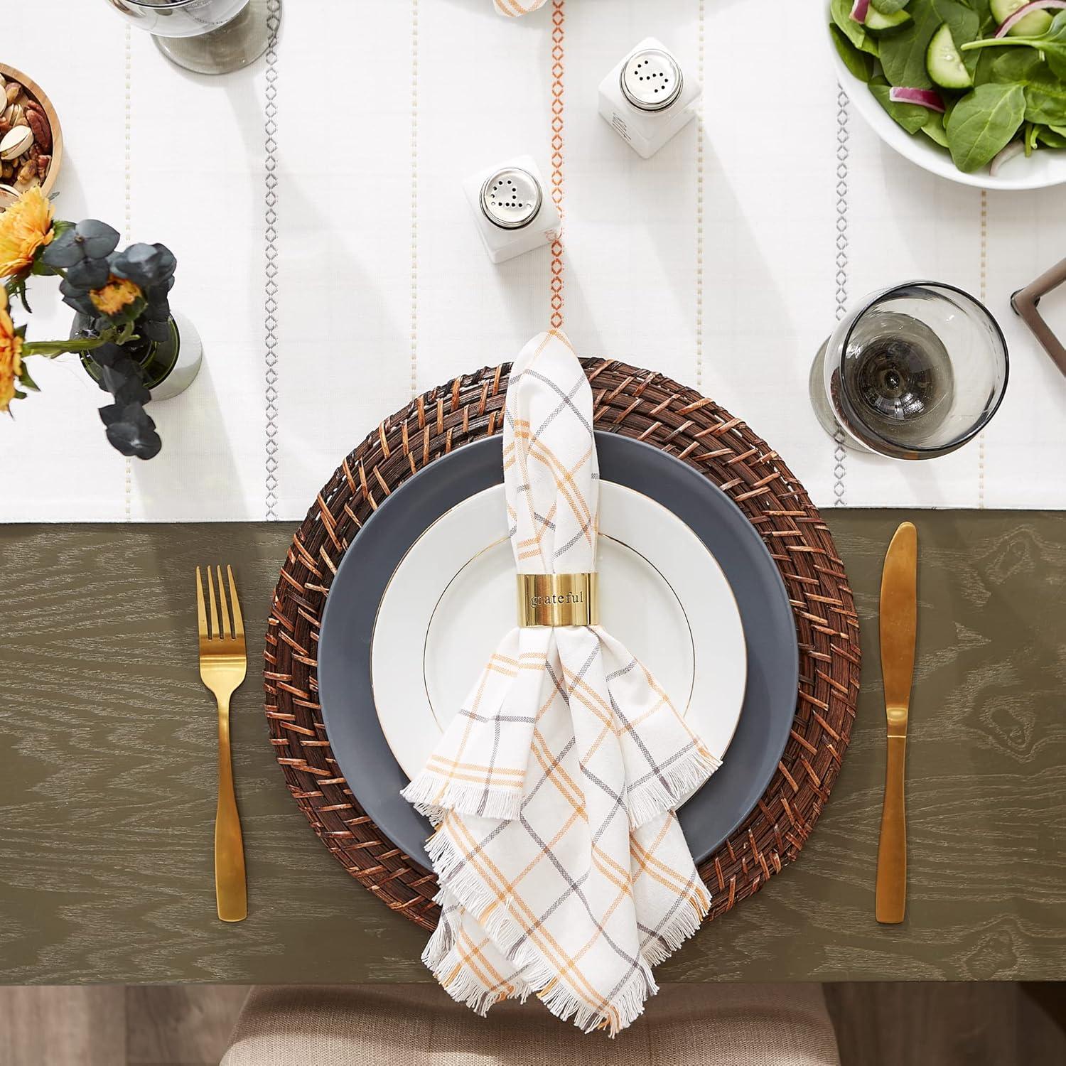 Gather Fall Squash Reversible Table Runner 14X72