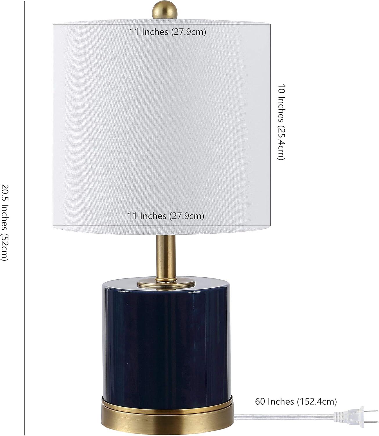 Jayce Glass Table Lamp (Set of 2) - Navy - Safavieh.