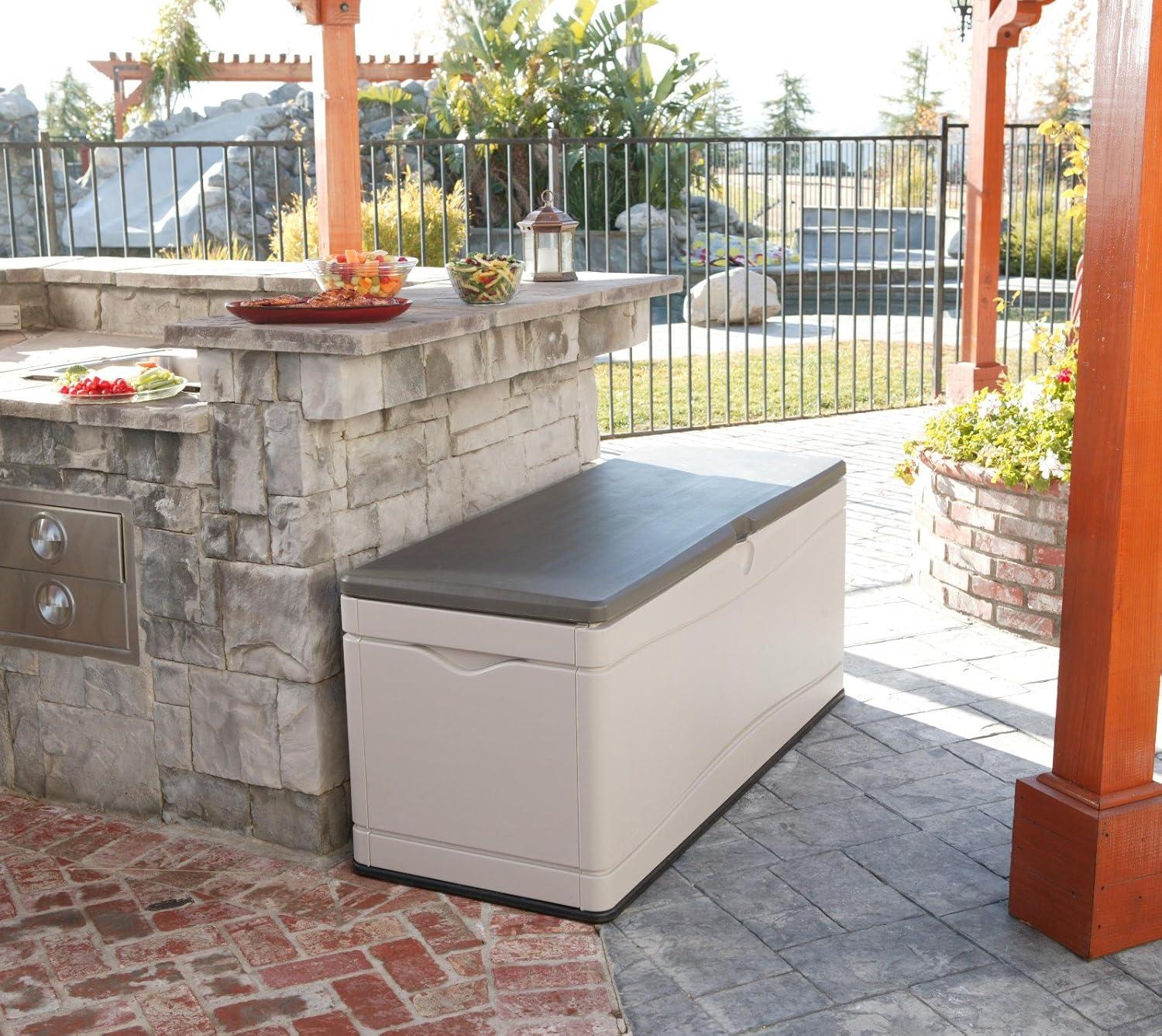 Lifetime Lifetime 60'' W 130 Gallons Water Resistant Polyethylene Plastic Lockable Deck Box