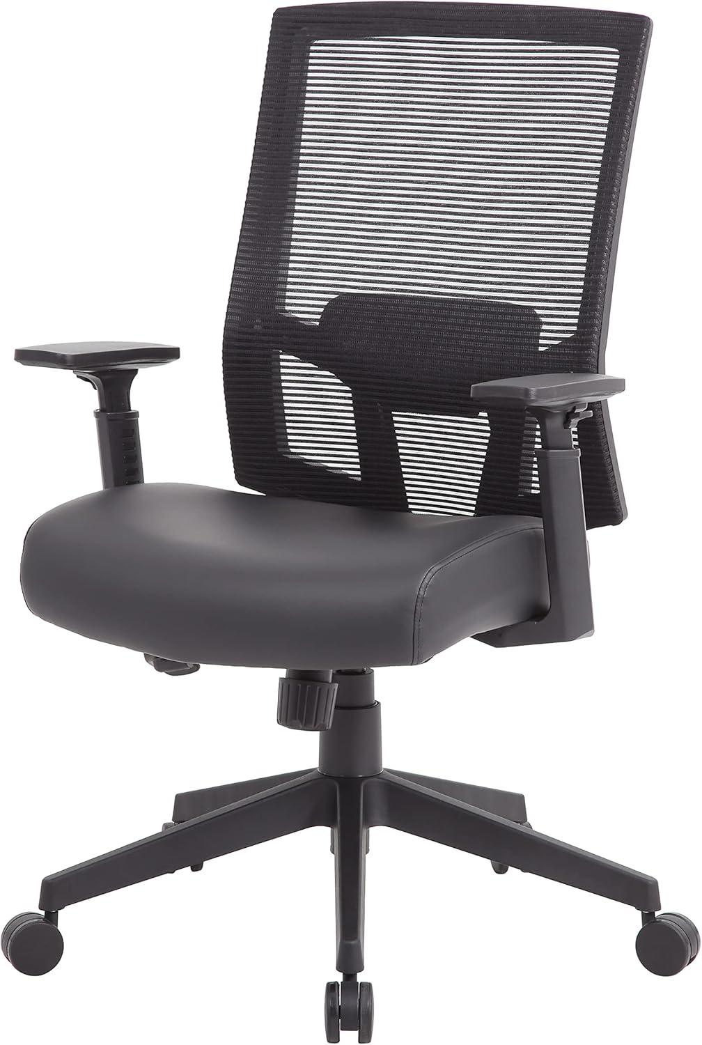 Black High Back Mesh and Vinyl Adjustable Task Chair