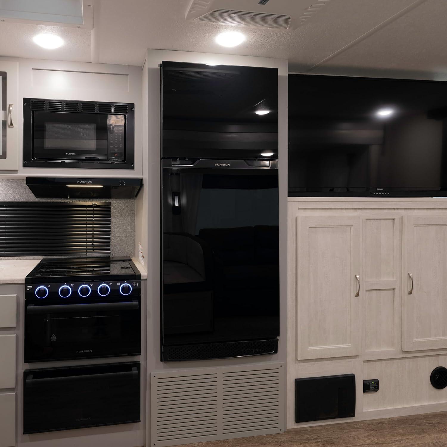 Lippert Components Lippert 689136 Built-in Electric Fireplace with Wood Platform-30, Black