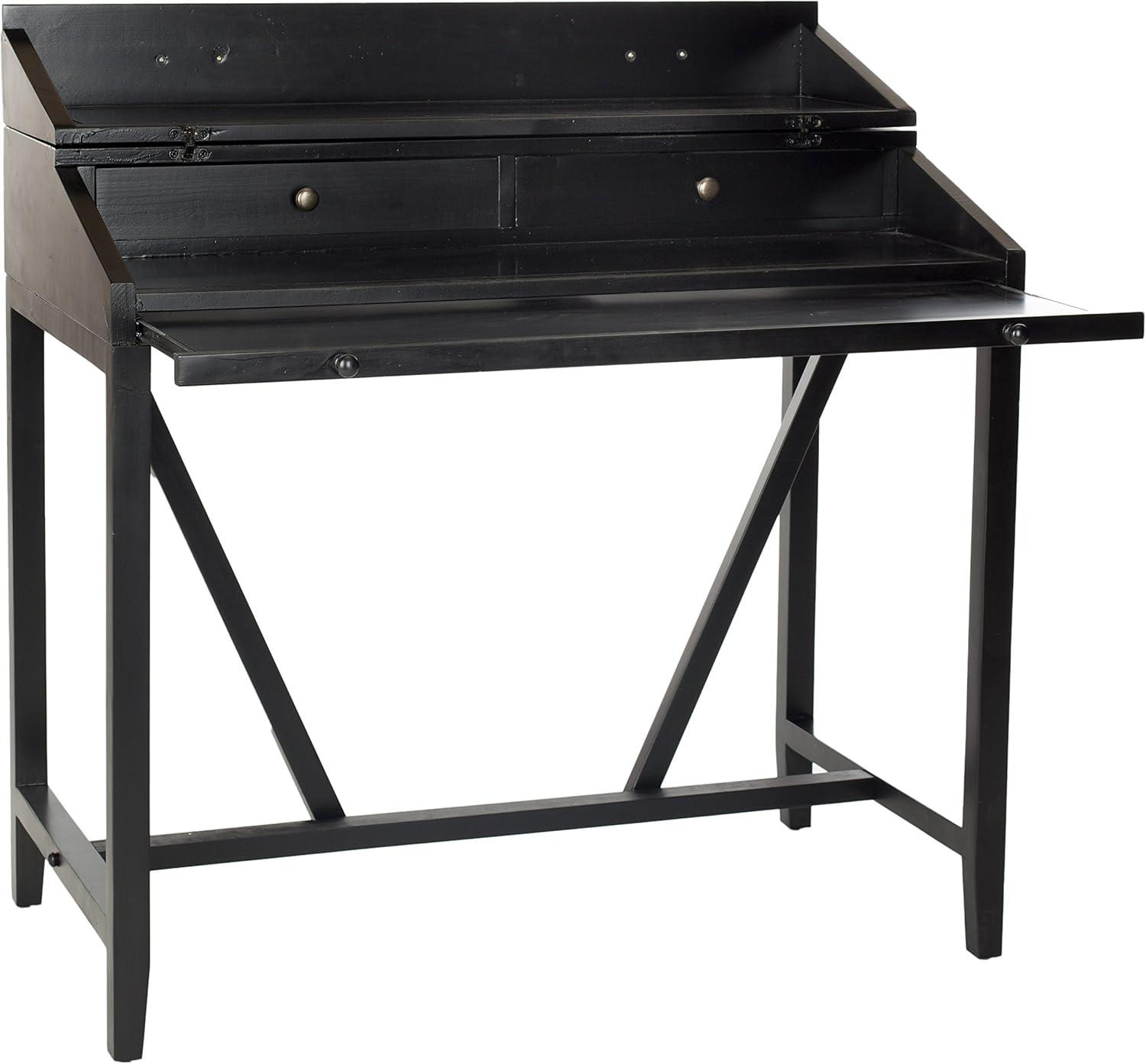 Wyatt Writing Desk - Dark Teak - Safavieh