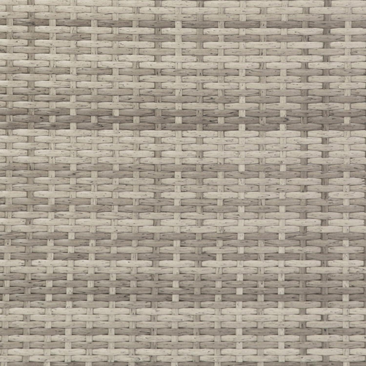 Flash Furniture Marco Indoor/Outdoor Patio Wicker Rattan Bar Counter Table with 2 Shelves, Gray