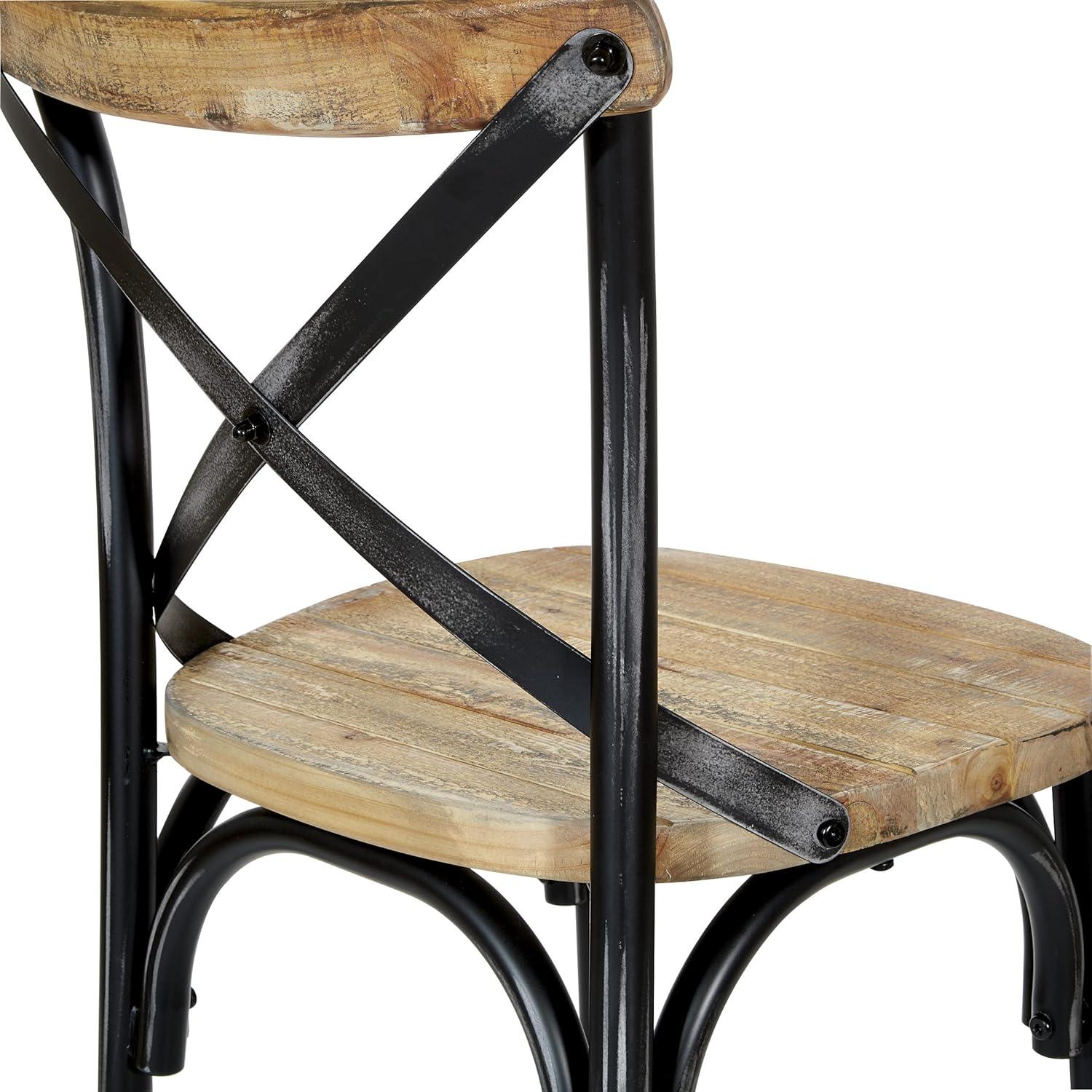 OSP Home Furnishings Somerset 30" Bar Stool with Back in Antique Black K/D