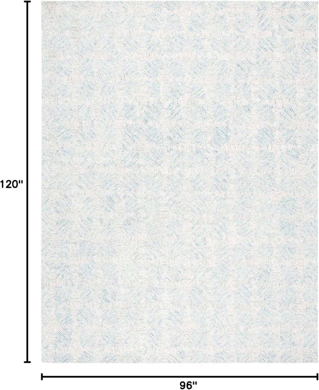 Abstract ABT654 Hand Tufted Area Rug - Ivory/Light Blue - 8'x10' - Safavieh.