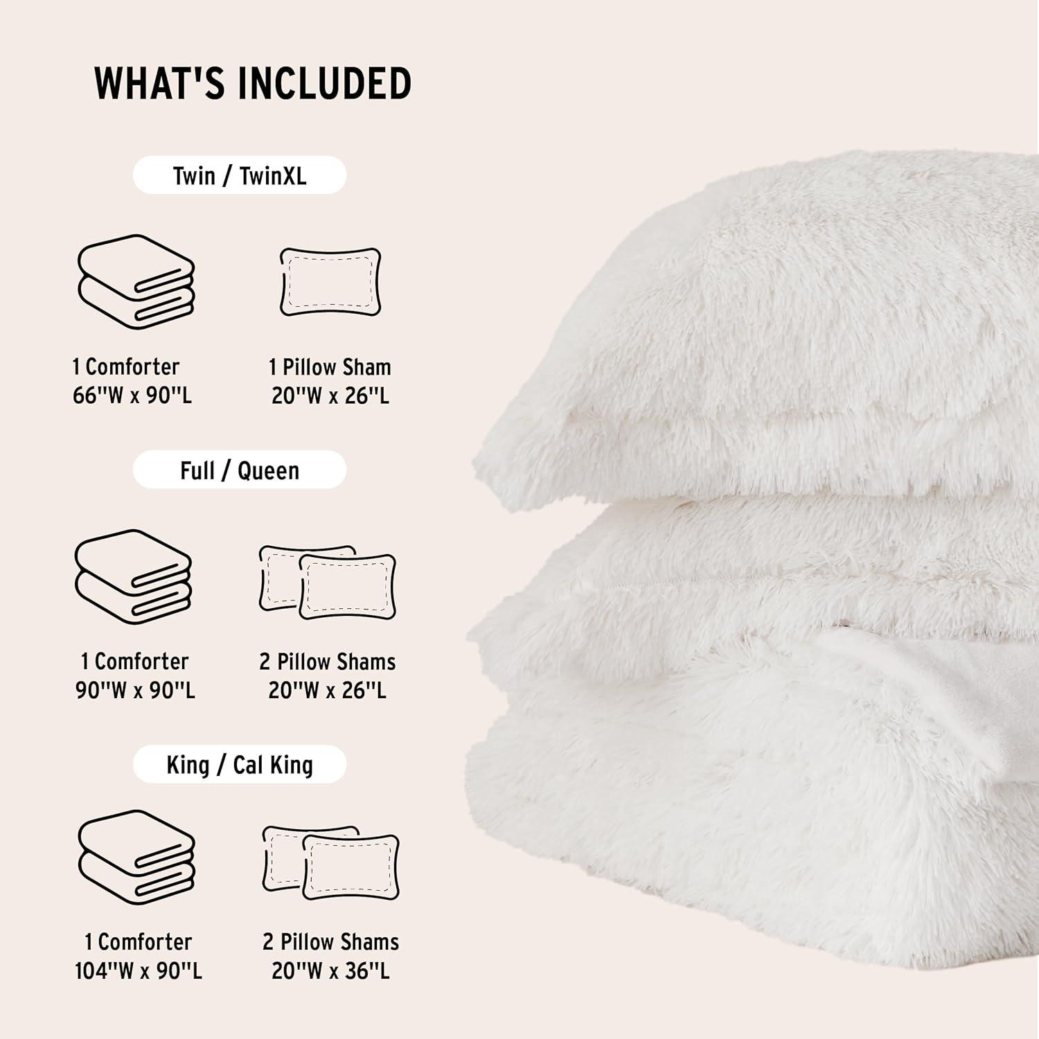 Malea Shaggy Faux Fur Comforter Mini Set