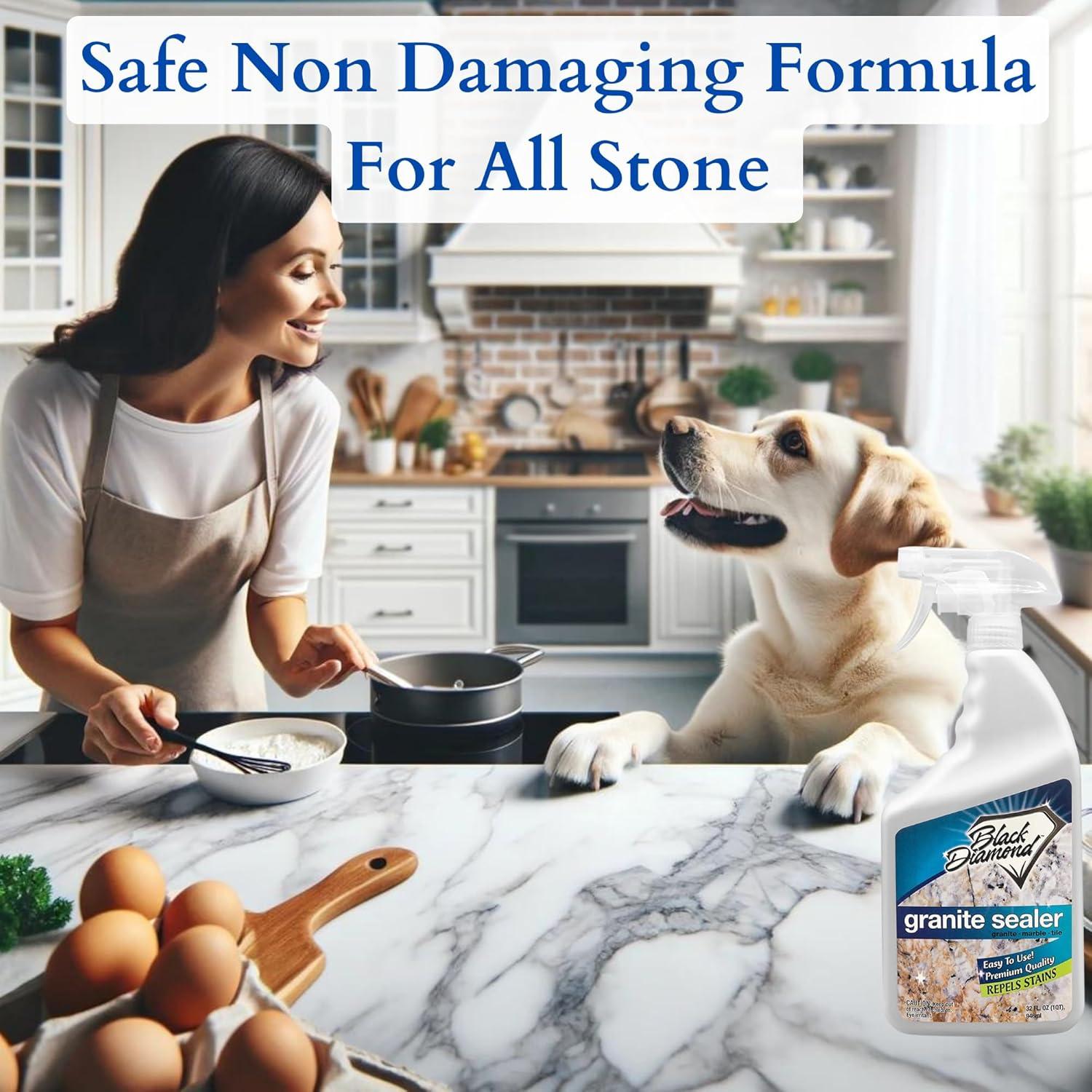 Black Diamond Stoneworks Granite Sealer: Seals and Protects. Marble Sealer Protector. Granite, Marble, and Travertine Countertop Sealer for All Stone Countertops. Enhance Your Stone’s Natural Beauty.