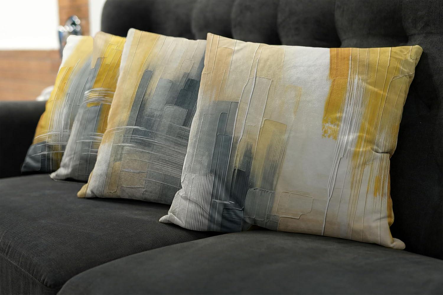 Abstract Indoor/Outdoor Pillow Cover (Set of 4)