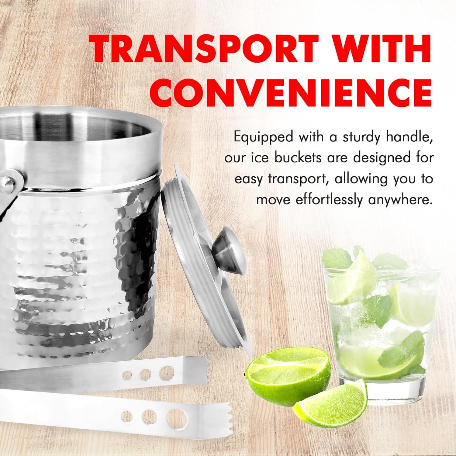 BirdRock Home Stainless Steel Ice Bucket