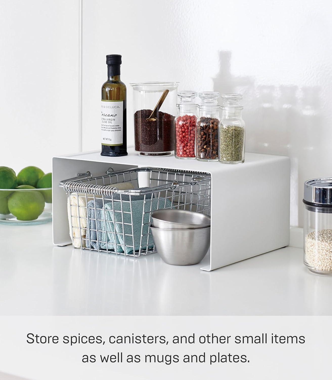 Yamazaki Tower Large White Kitchen Steel Rack