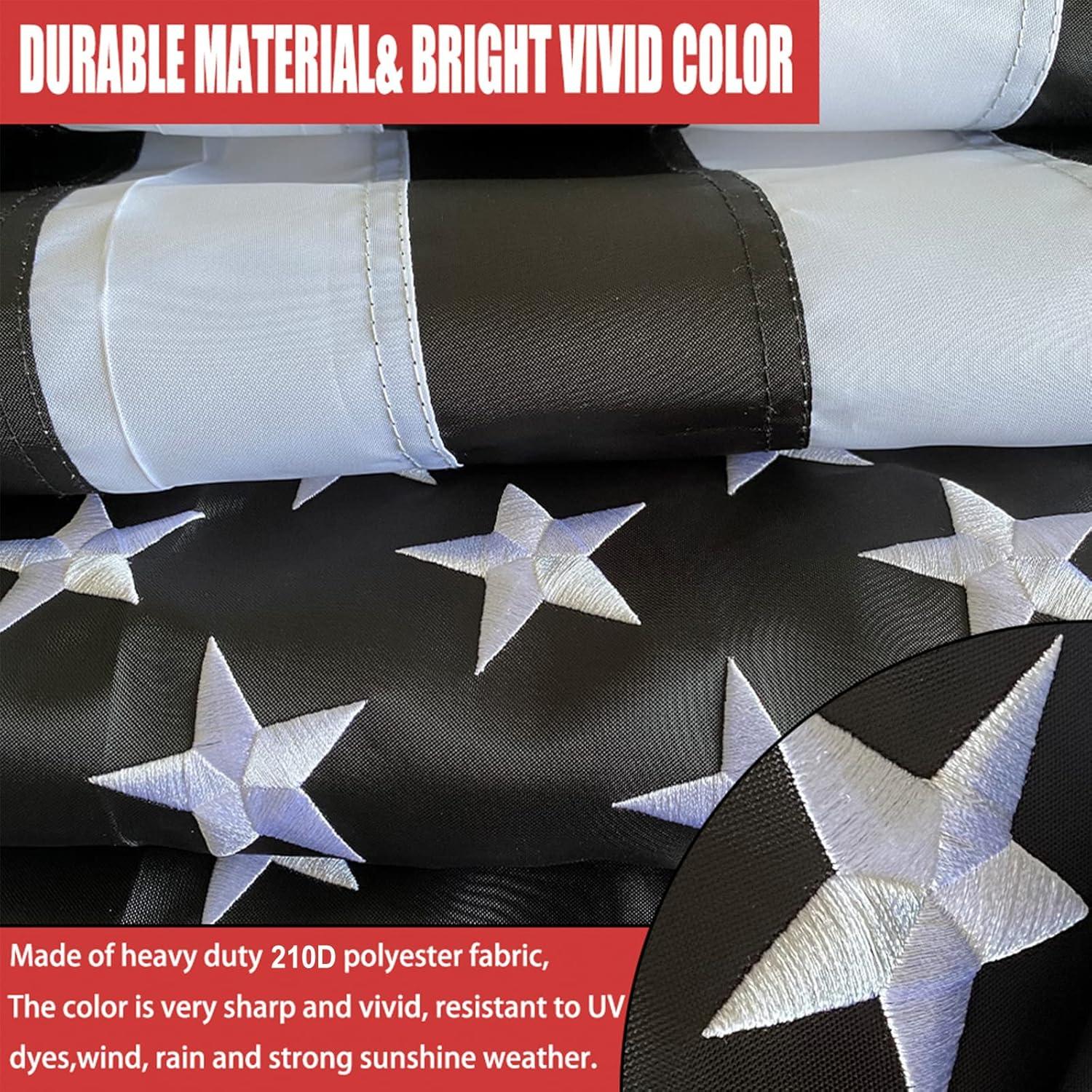 Thin Blue Line Flag United States Policeman Banner Polyester 3x5 Foot Flags Vivid Color and UV Fade Resistant Flag Outdoor Banner