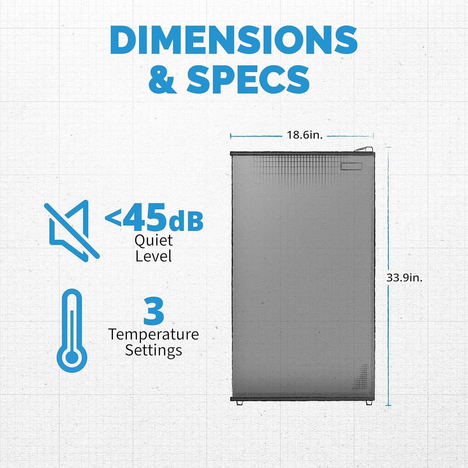 Newair Newair 3.3 Cu. Ft. Compact Mini Refrigerator With Freezer, Can Dispenser