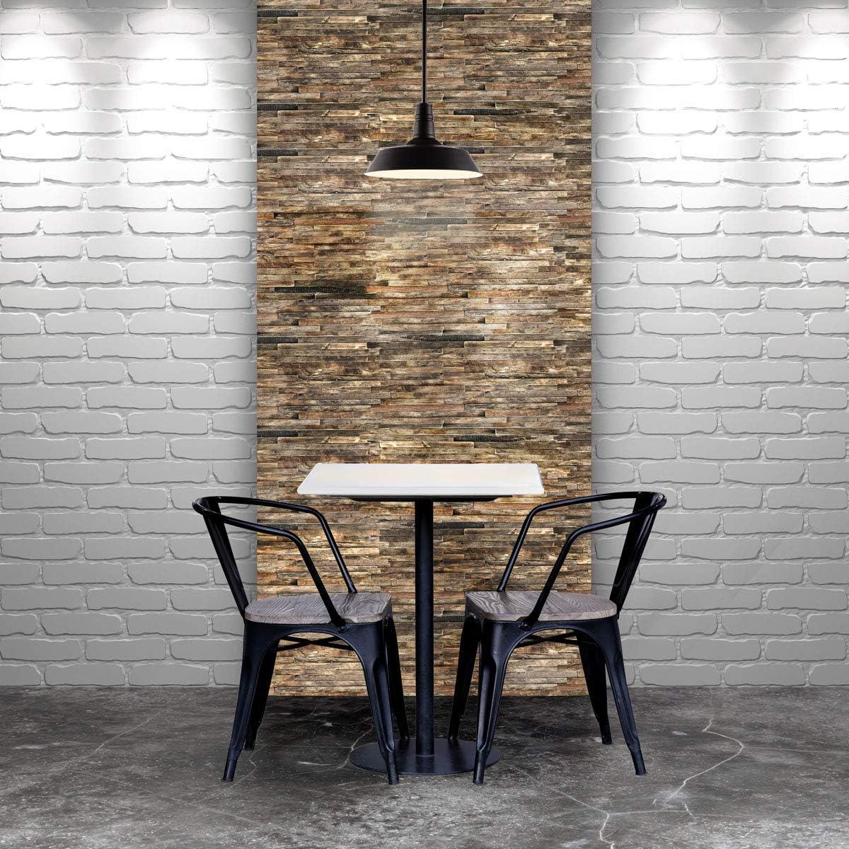 Natural Finish Stacked Boat Wood Mosaic Wall Tile