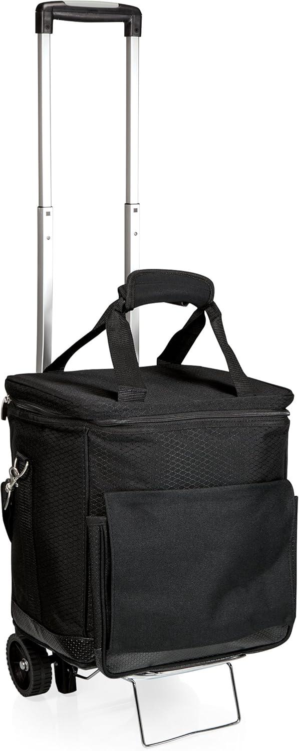 Arlmont & Co. Cellar 6-Bottle Wine Carrier & Cooler Tote with Trolley - Insulated Traveling Portable Wine Bag