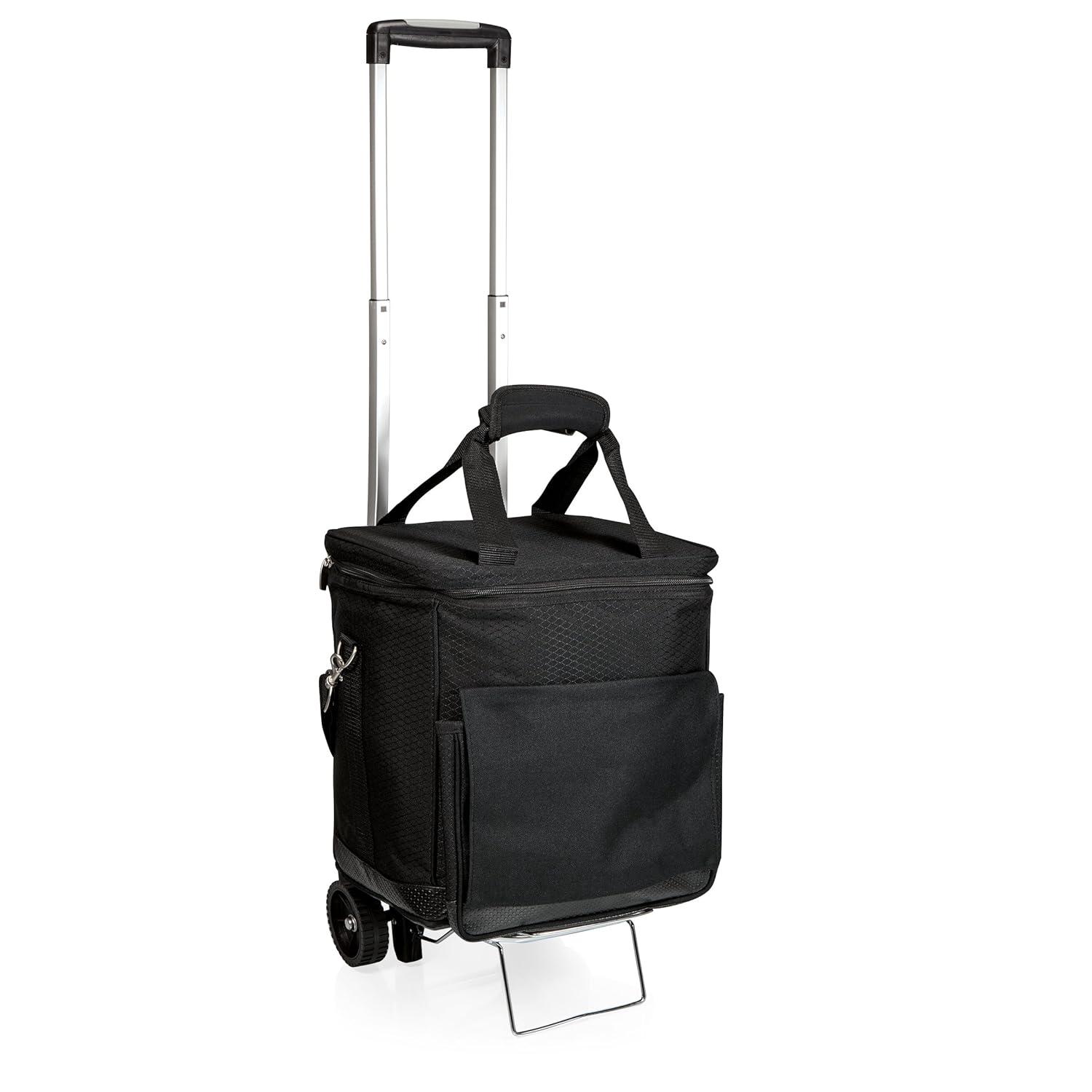 Arlmont & Co. Cellar 6-Bottle Wine Carrier & Cooler Tote with Trolley - Insulated Traveling Portable Wine Bag