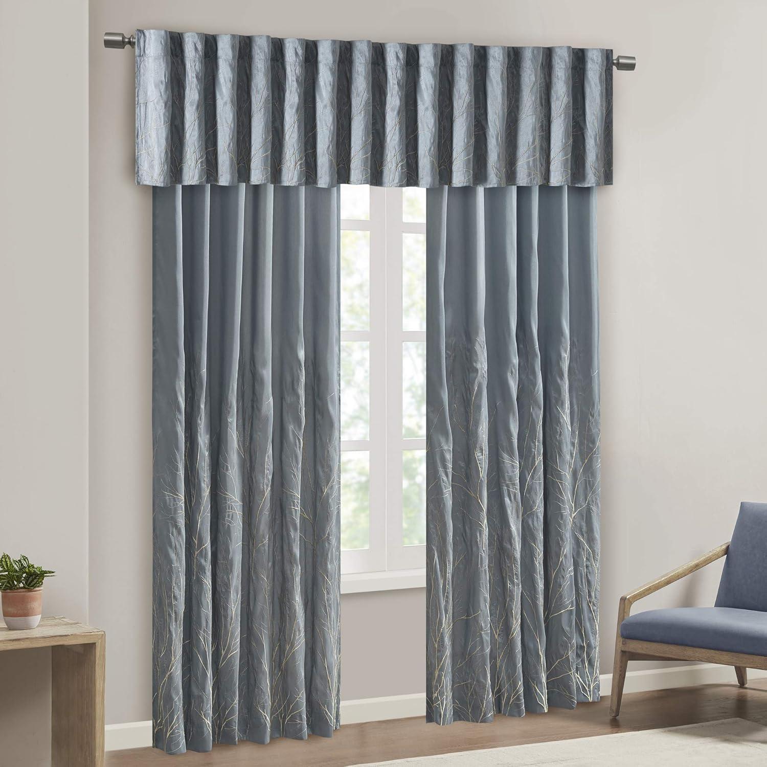 Andora Faux Silk Embroidered Window Valance