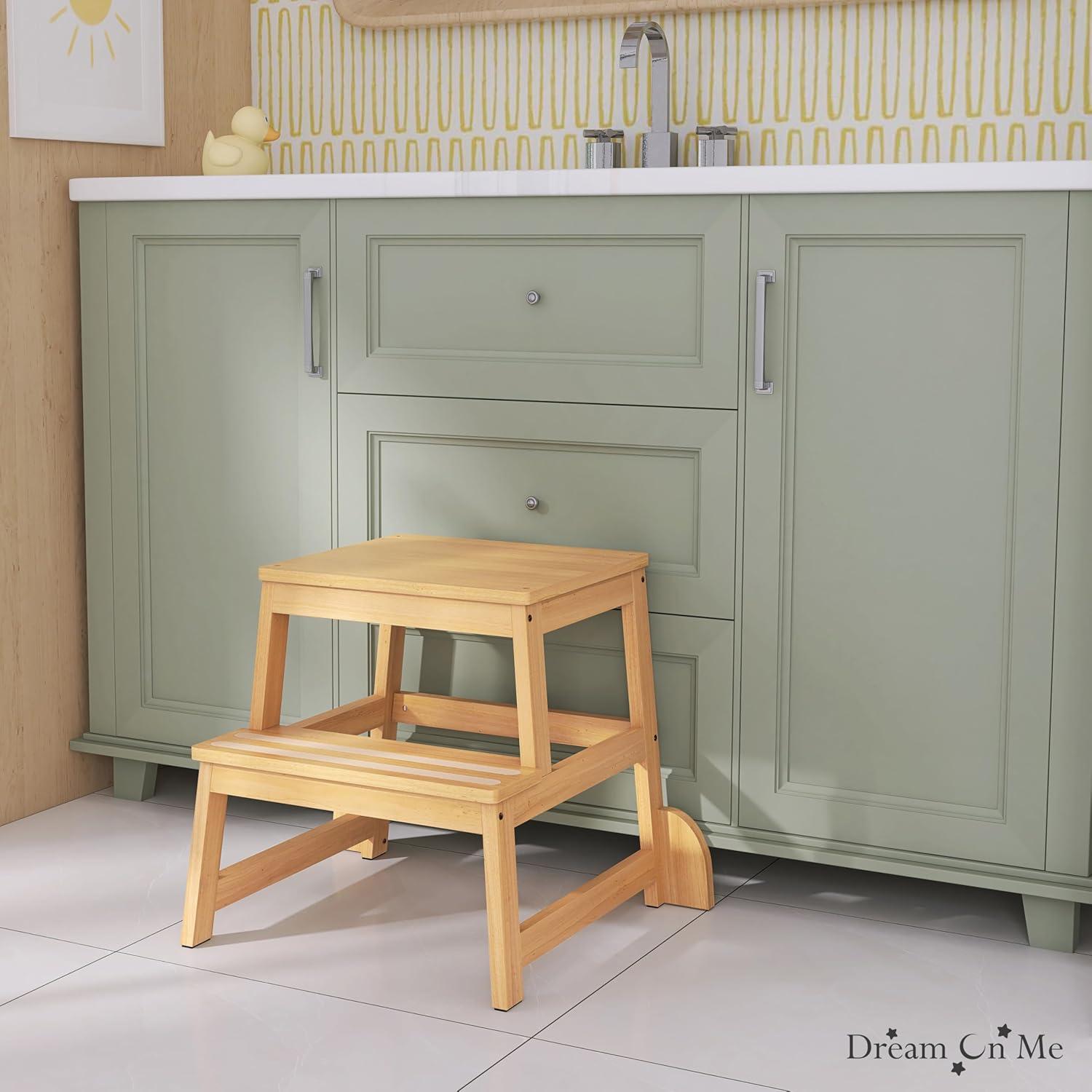 Dream On Me 2-in-1 Funtastic Tower and Step Stool, Easy to Assemble, Natural