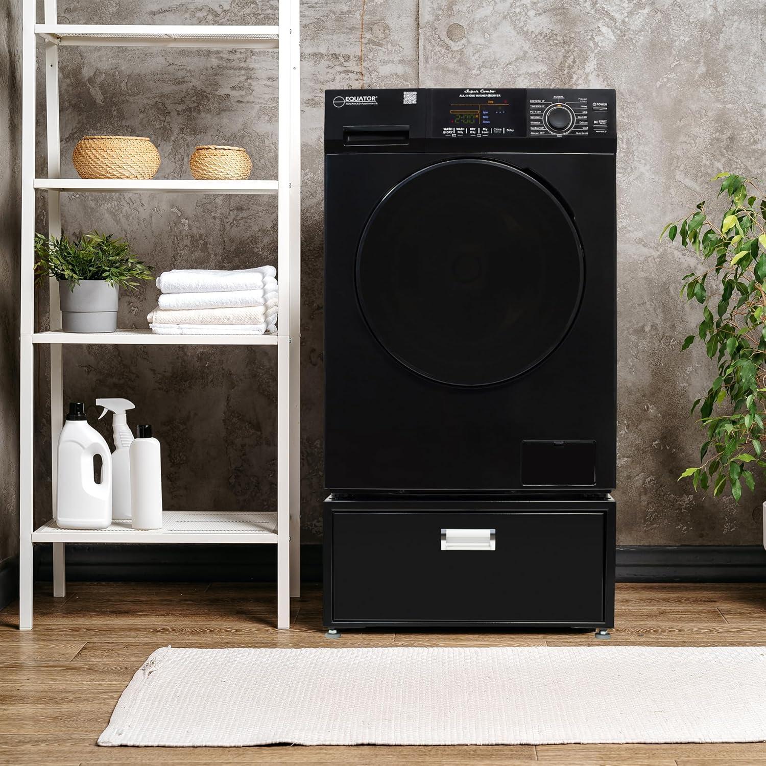All-in-One Washer Dryer VENTED-DRY FASTER than Condense 15lb 110V + Pedestal
