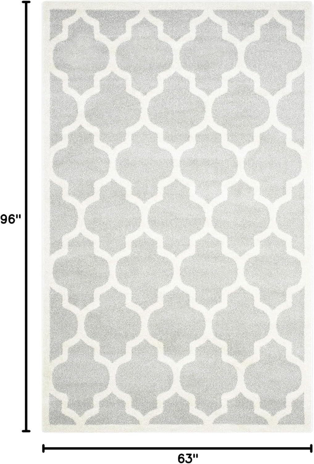 Amherst AMT420 Power Loomed Indoor Area Rug - Light Grey/Beige - 5'3"x8' - Safavieh