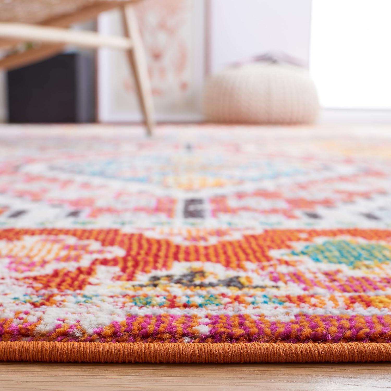 Madison 418 Area Rug In Rust / Pink