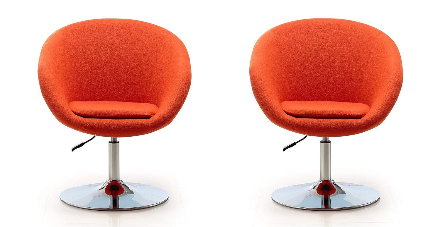 Manhattan Comfort Hopper Upholstered Swivel Barrel Chair