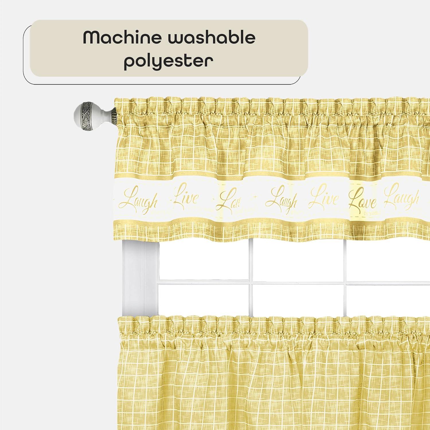 Gracie Oaks Arad Geometric Tailored 58'' W Window Curtain Tier And Valance