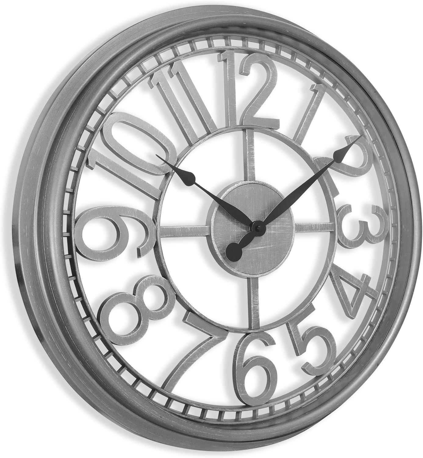 Westclox® 20-inch See-through Wall Clock With Silver Case