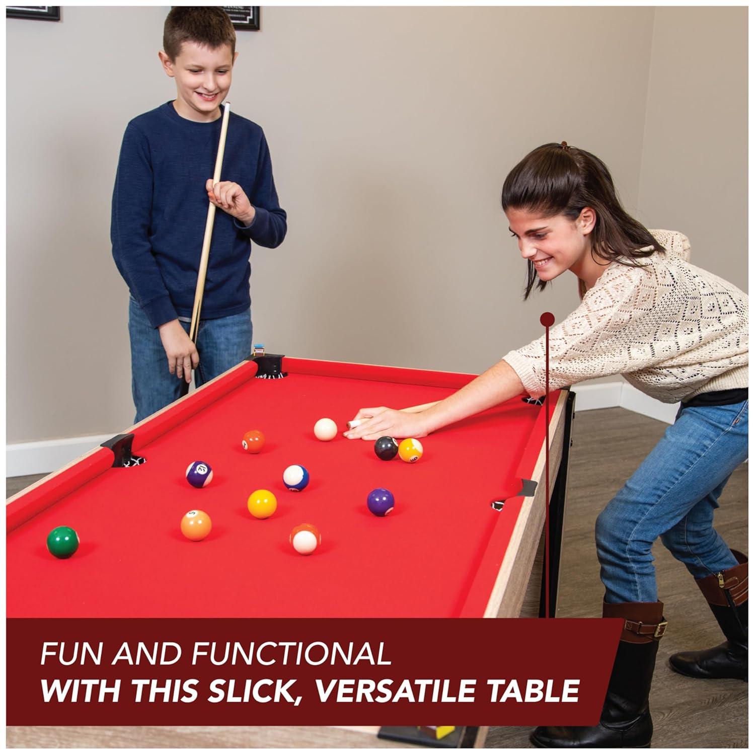 Hathaway Games Madison Multi Game Table with Foosball, Glide Hockey, Table Tennis, Billiards, Shuffleboard and Bowling