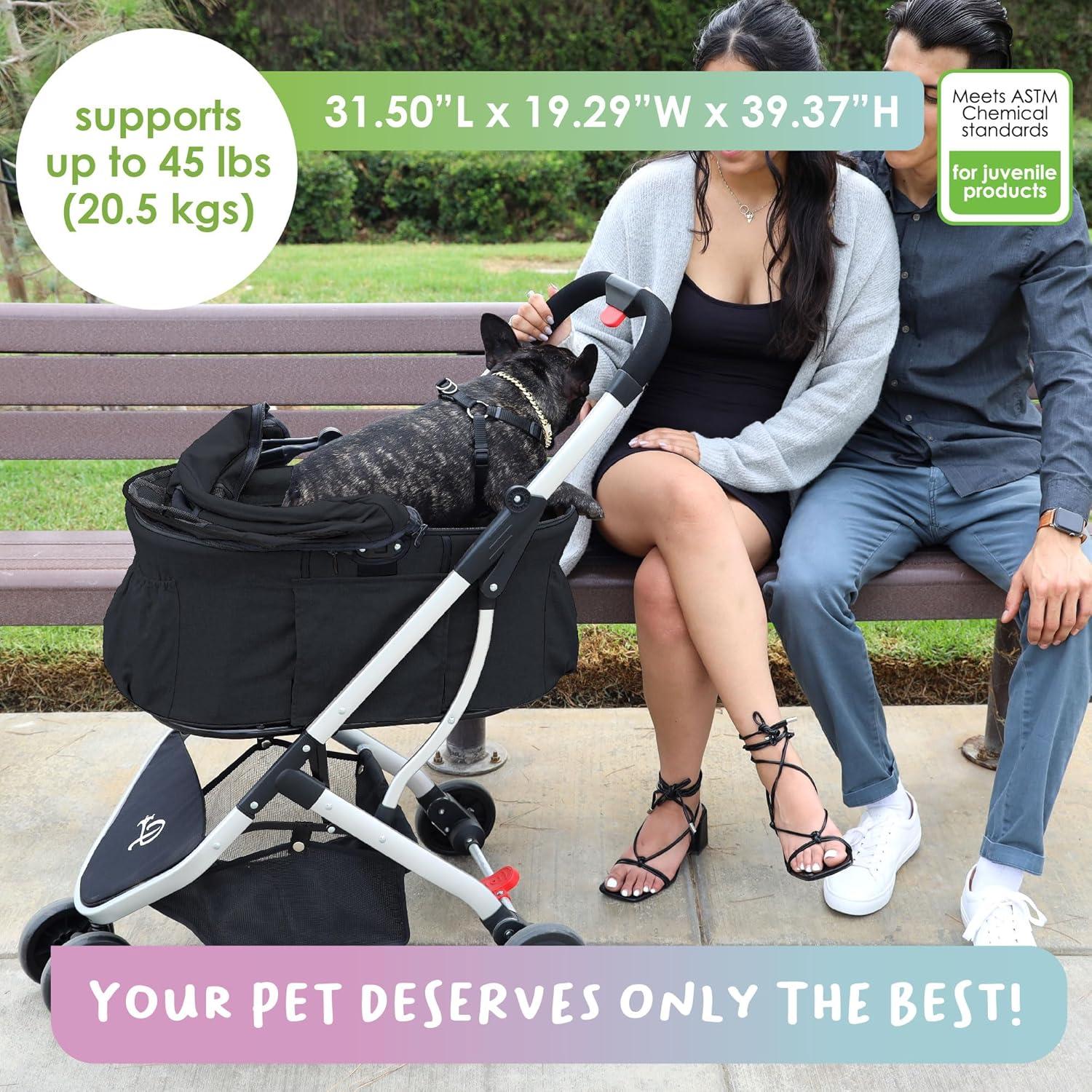 Petique Newport 3-in-1 Travel System Comfortable & Spacious Pet Animal Stroller