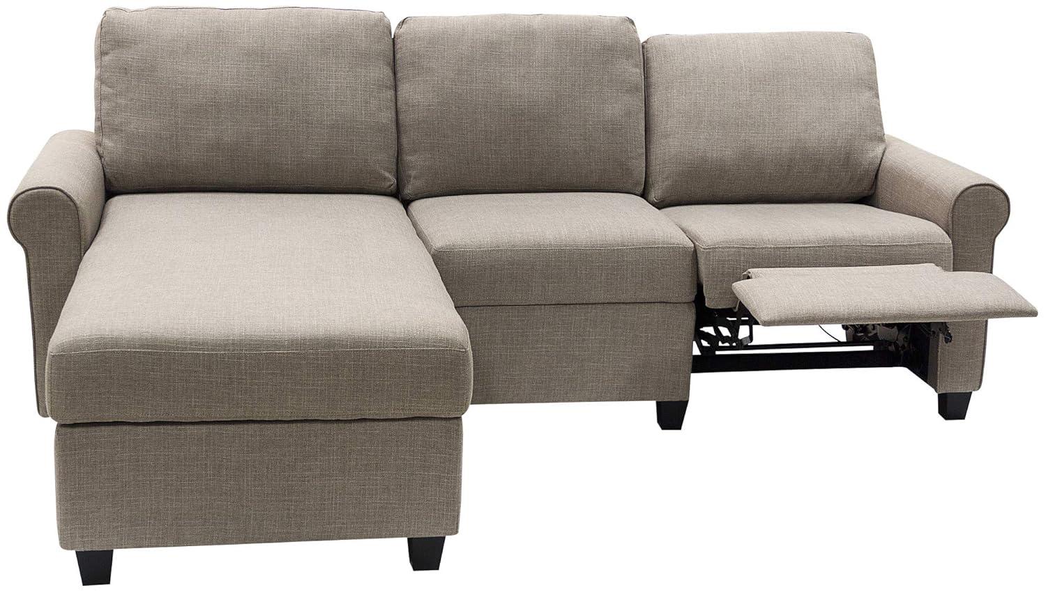 Serta Copenhagen Reclining Sectional Sofa with Storage Chaise