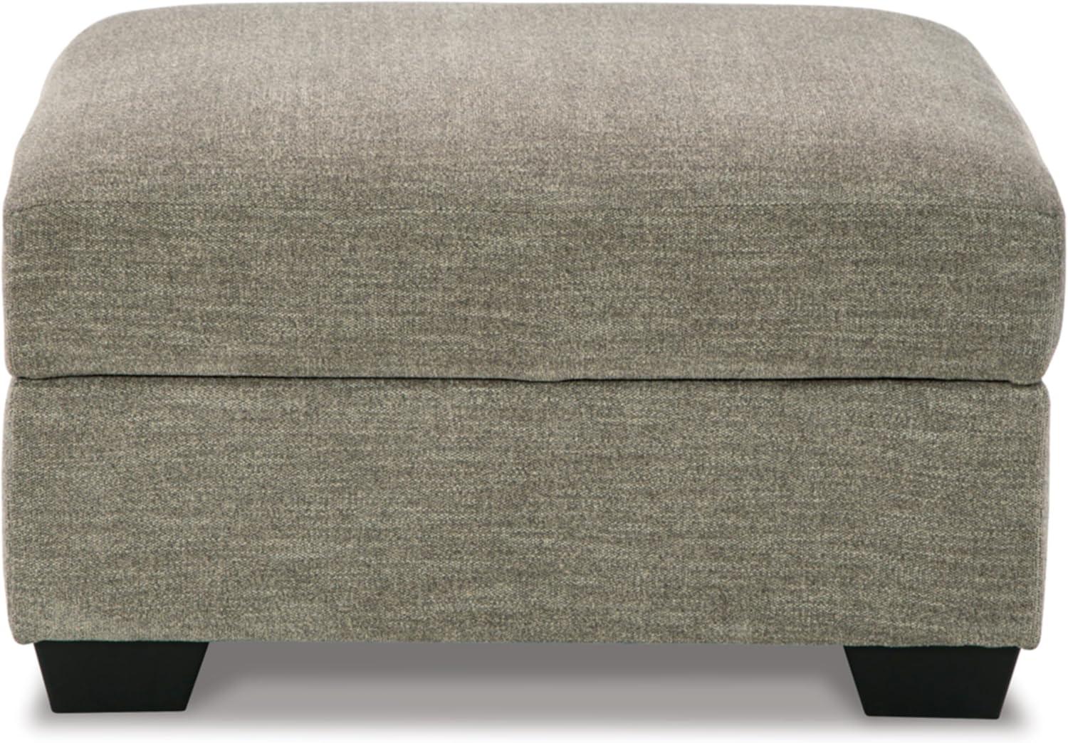 Signature Design by Ashley Creswell Upholstered Ottoman With Storage, Stone Gray