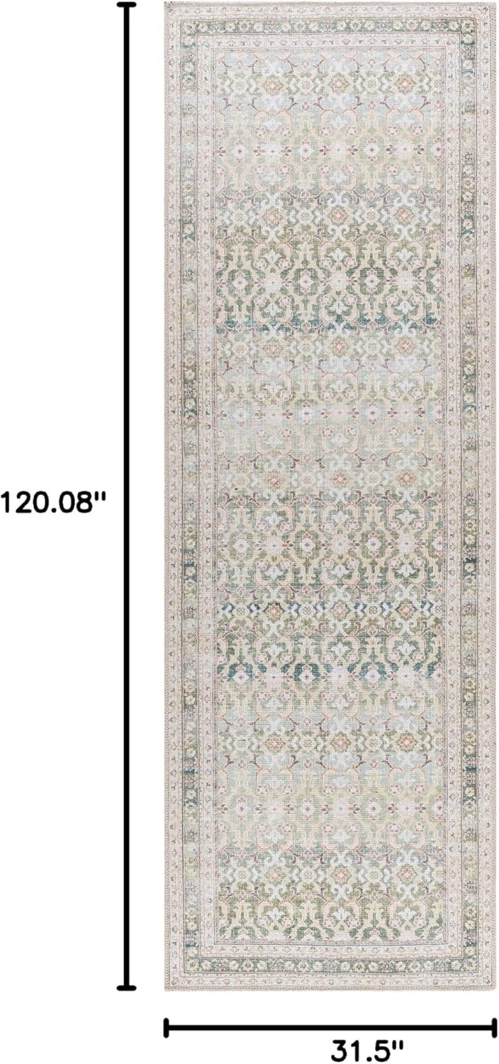 Our PNW Home x Livabliss Our PNW Home x Livabliss Machine Washable Oriental Boho Olive Area Rug