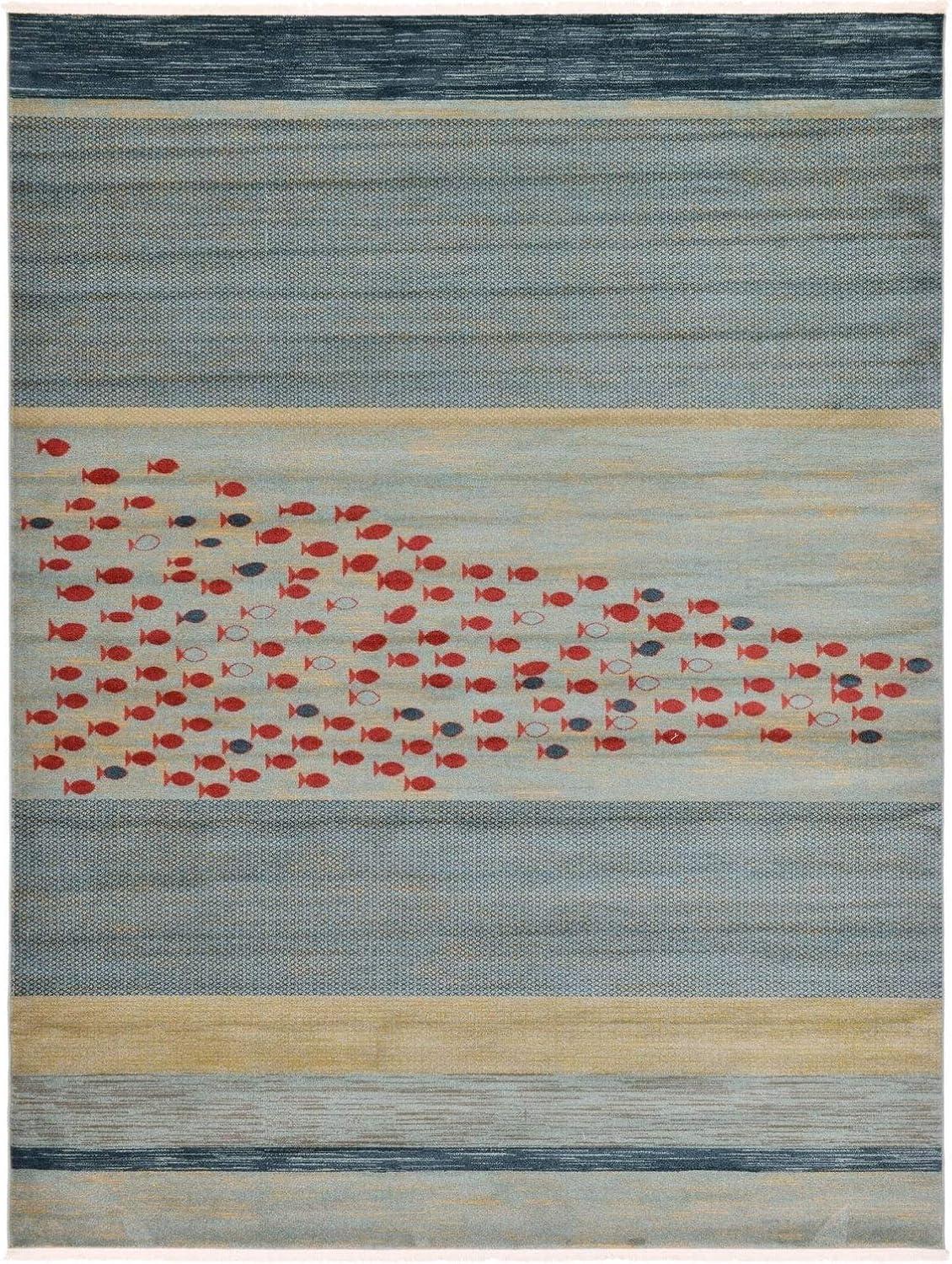 Rugs.com Kashkuli Gabbeh Collection Rug – 5' x 8' Blue Medium Rug Perfect For Bedrooms, Dining Rooms, Living Rooms